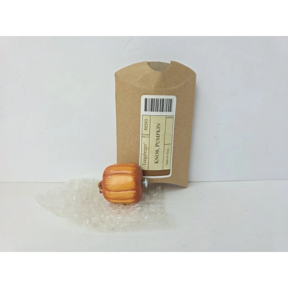 Longaberger Basket Halloween Fall Pumpkin Knob w/ box